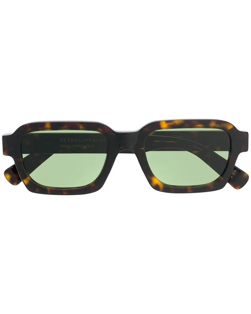 RETROSUPERFUTURE Eckige Sonnenbrille Braun