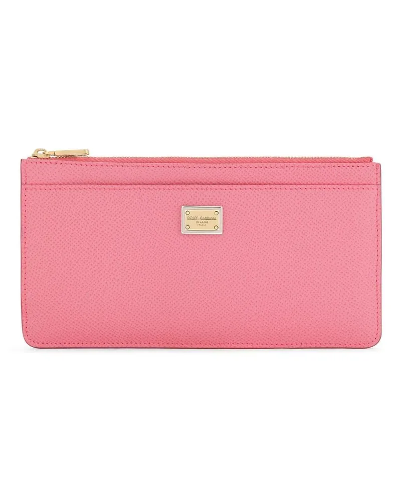 Dolce & Gabbana Kartenetui mit Logo-Schild - Rosa Rosa