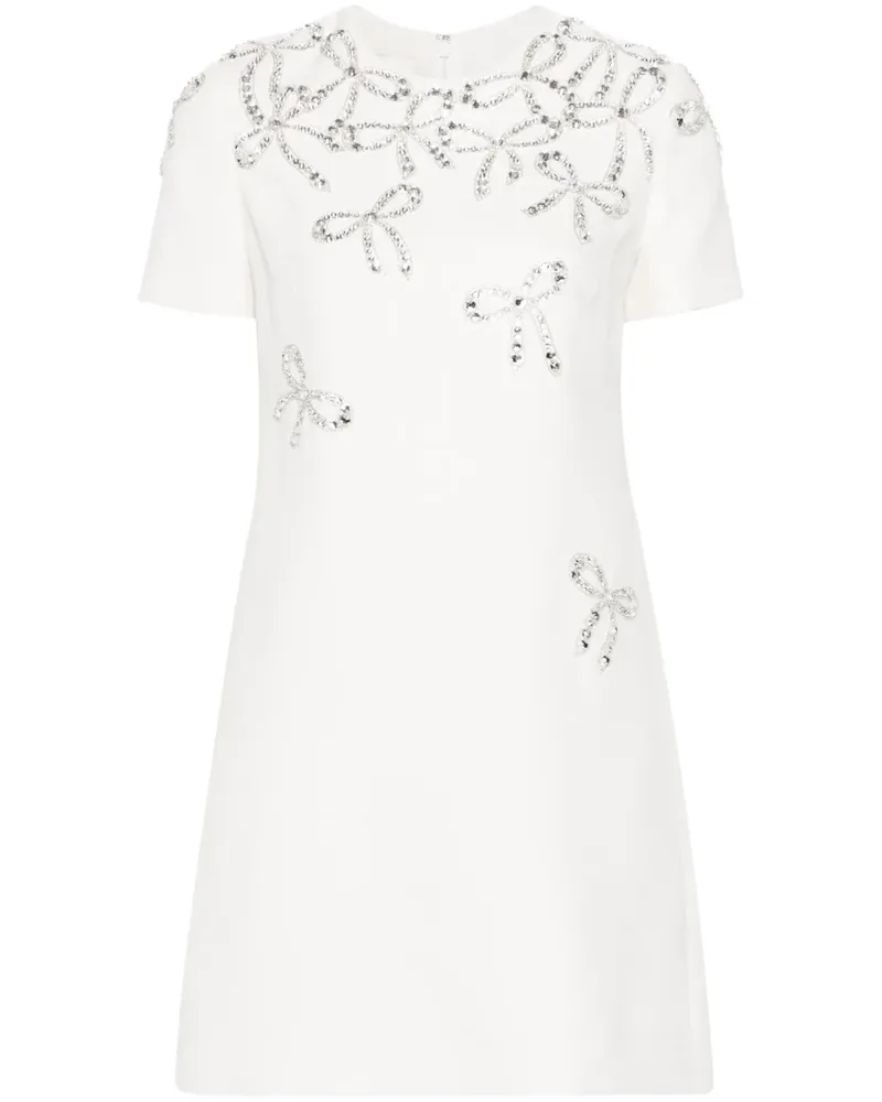 Valentino Garavani Minikleid mit Kristallen - Weiß Weiß