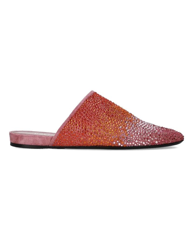 Premiata rhinestone flat mules - Rosa Rosa