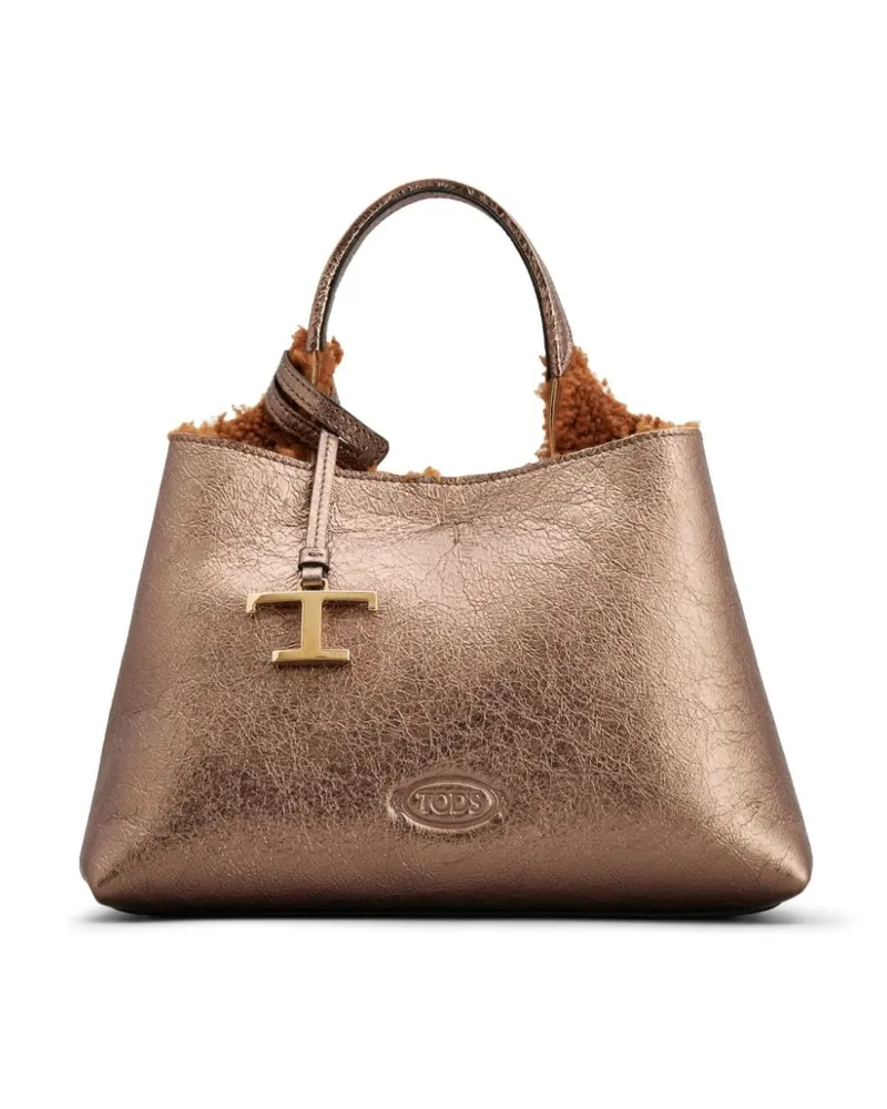 TOD'S metallic tote bag Braun