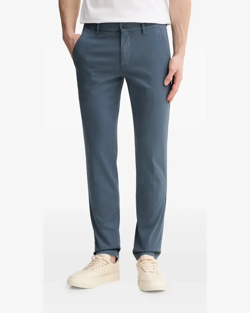 Marc O'Polo logo-patch chino trousers - Blau Blau