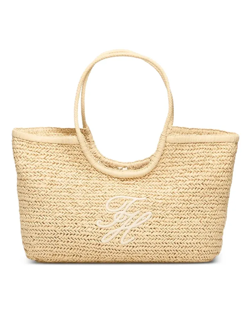 Tommy Hilfiger Shopper mit Logo-Stickerei - Nude Nude
