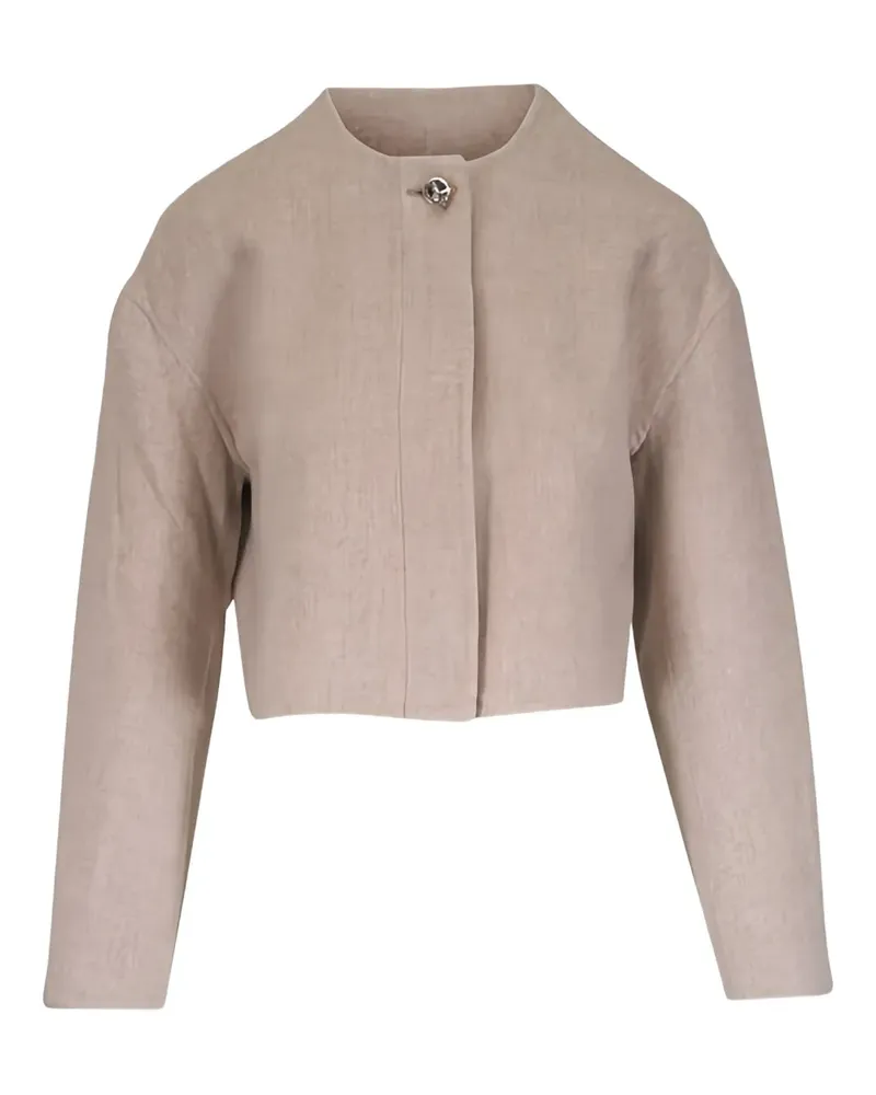 Veronica Beard Philips buttoned cropped jacket - Nude Nude