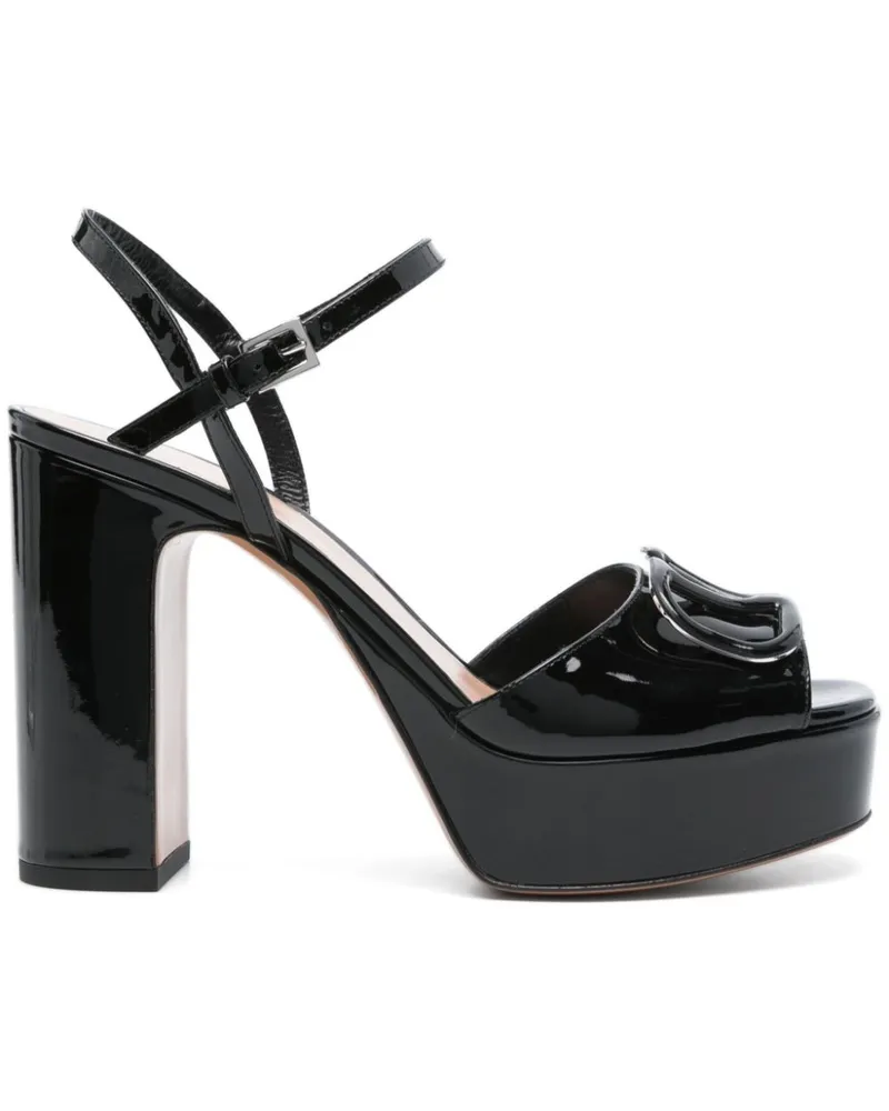 Valentino Garavani VLogo Signature Plateau-Sandalen 115mm - Schwarz Schwarz