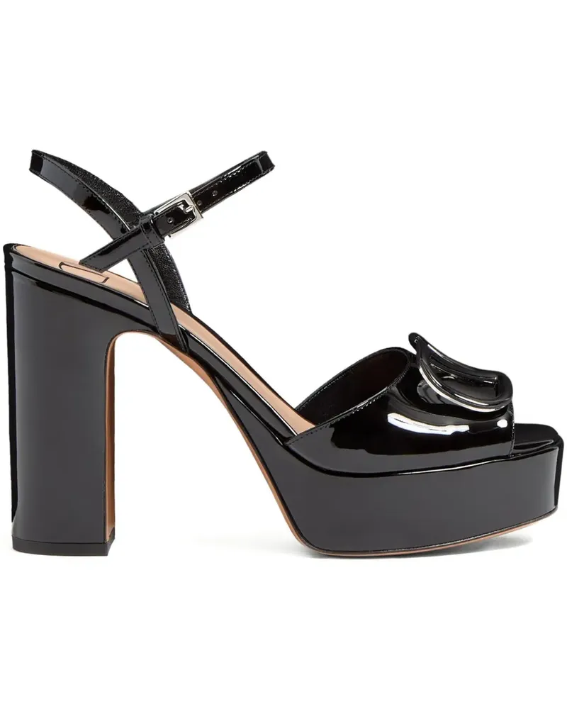 Valentino Garavani VLogo Signature Plateau-Sandalen 115mm - Schwarz Schwarz