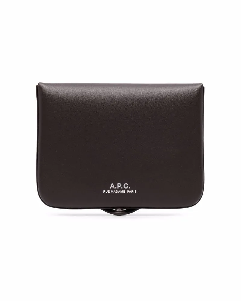 A.P.C. Portemonnaie mit Druckknopf - Braun Braun
