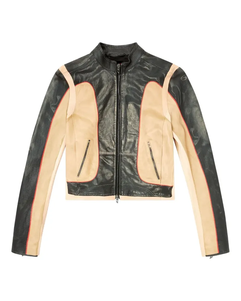 Diesel L-Oonie Lederjacke mit Einsätzen - 9XX 9xx