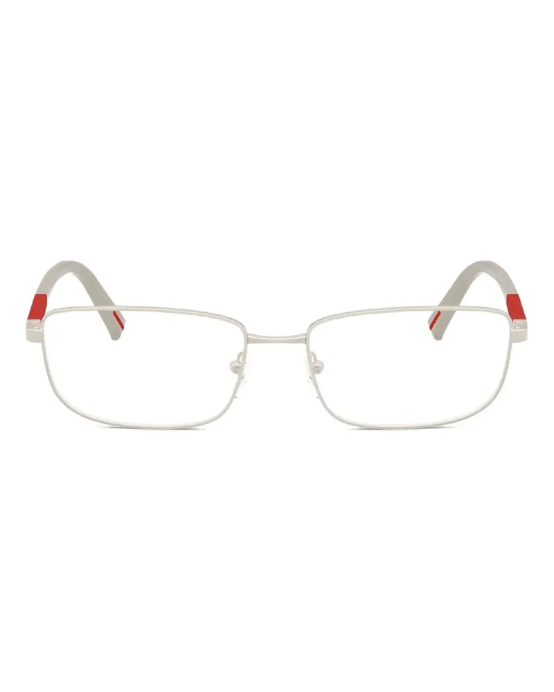 Prada Brille mit eckigem Gestell - Silber Silber