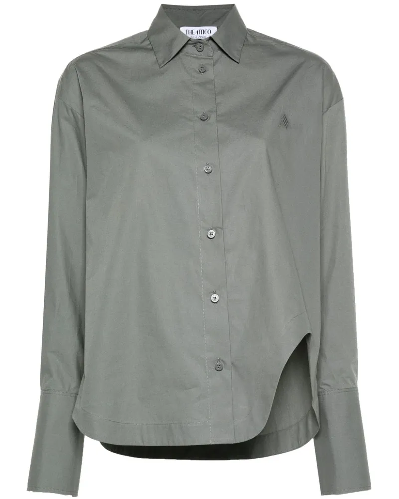 ATTICO Eliza Hemd mit Logo-Stickerei - Grau Grau