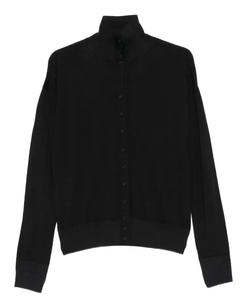 BARENA Zea Piuma Cardigan mit hohem Kragen - Blau Blau