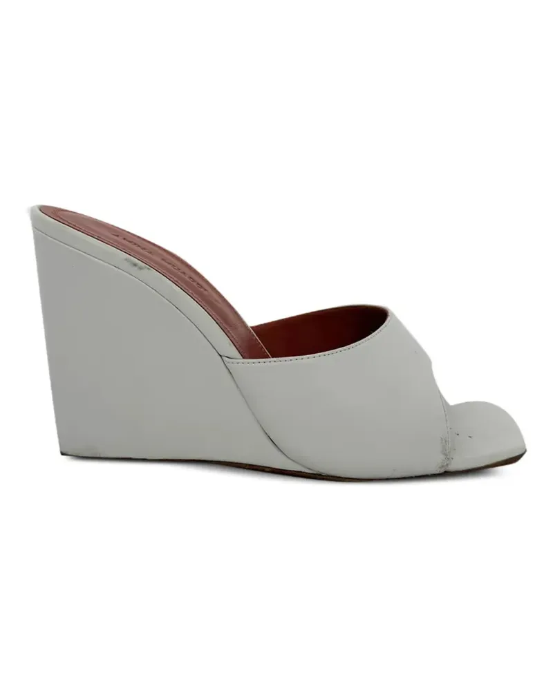 Amina Muaddi Lupita wedge sandals - Weiß Weiß