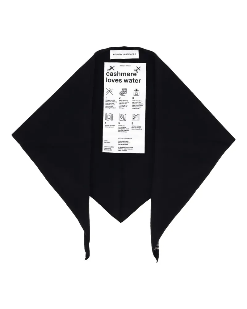 extreme cashmere triangular cashmere-blend scarf - Schwarz Schwarz
