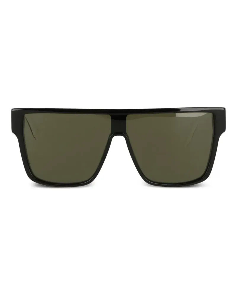 Alexander McQueen Sonnenbrille mit eckigem Gestell - Schwarz Schwarz