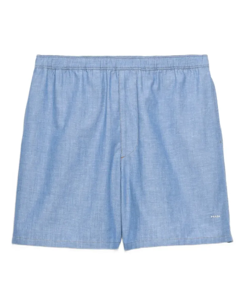 Prada chambray Bermudas - Blau Blau