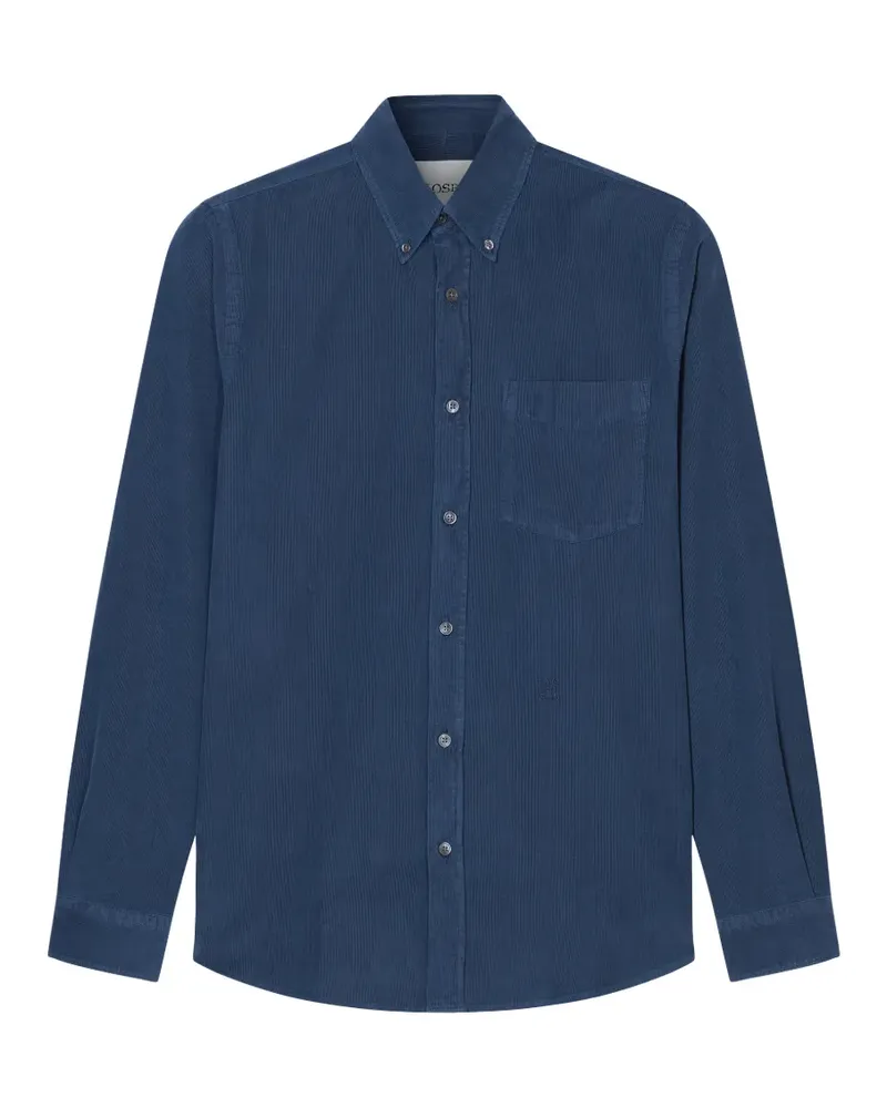 Closed Hemd aus Cord - Blau Blau