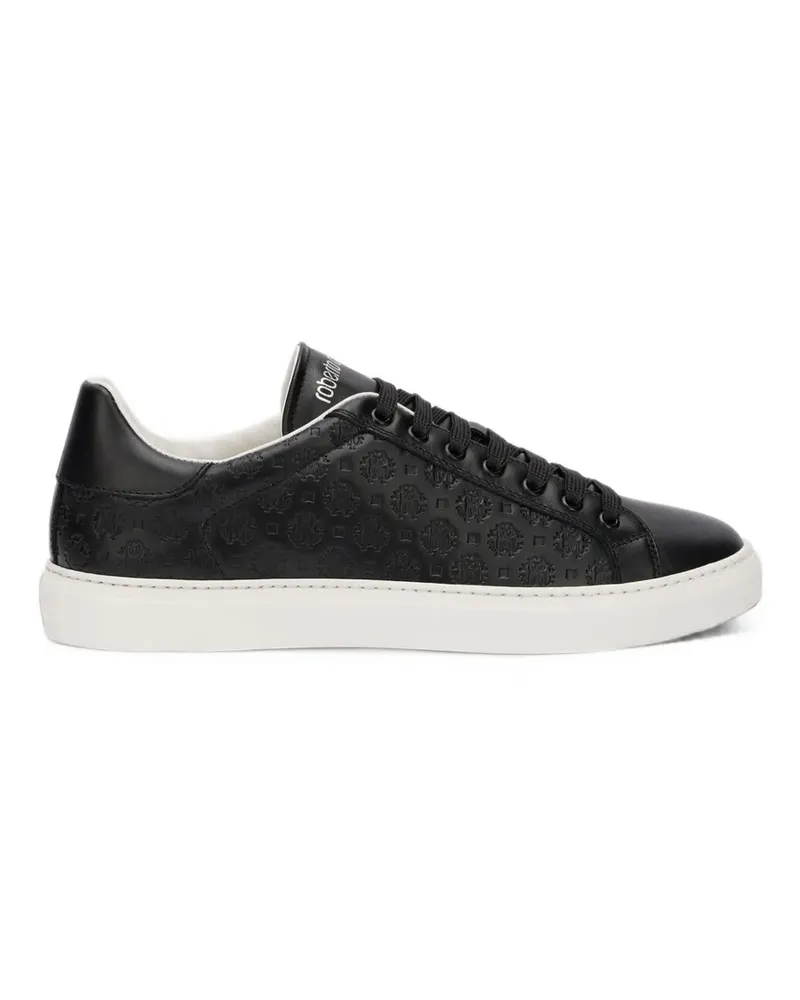 Roberto Cavalli Sneakers mit Monogramm-Prägung - Schwarz Schwarz