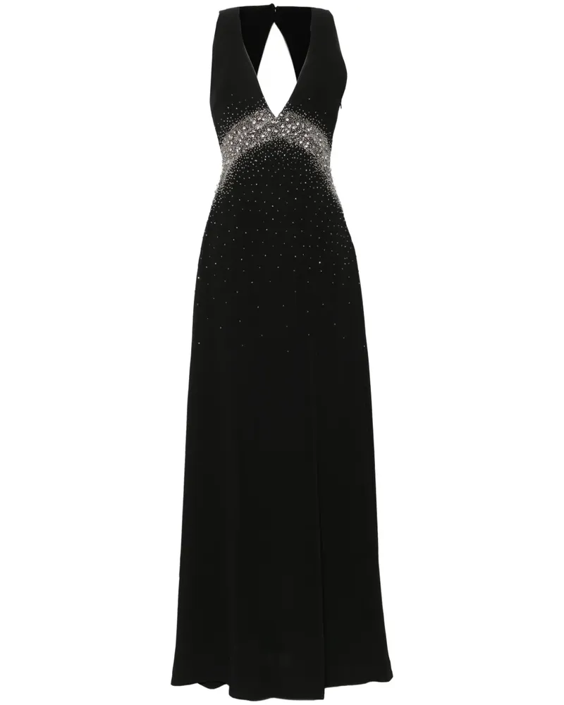 Saiid Kobeisy Kleid mit Kristallen - Schwarz Schwarz