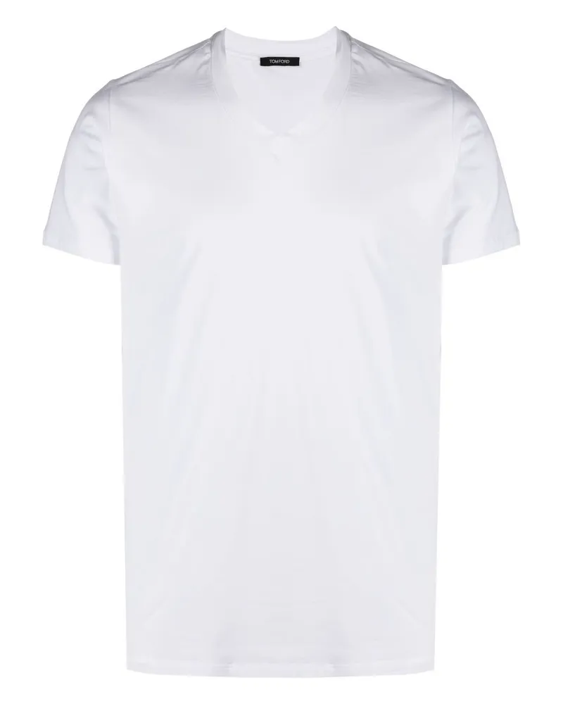 Tom Ford T-Shirt mit V-Ausschnitt - Weiß Weiß