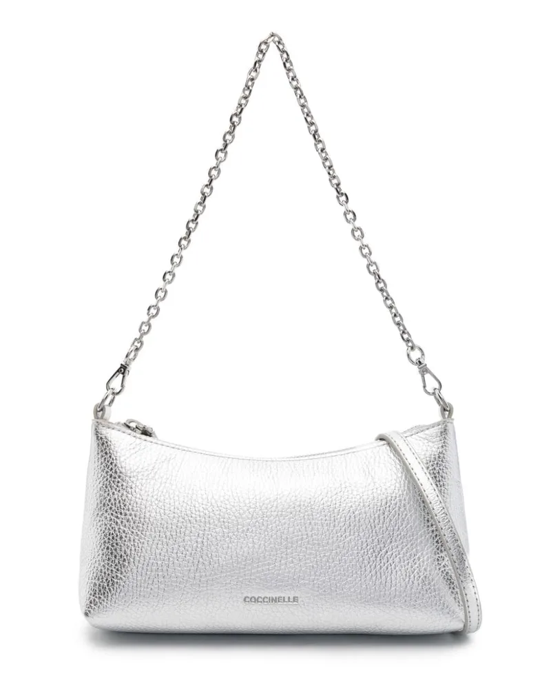 Coccinelle Aura Schultertasche - Silber Silber