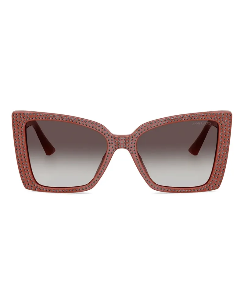 Jimmy Choo Verzierte Sonnenbrille - Rot Rot