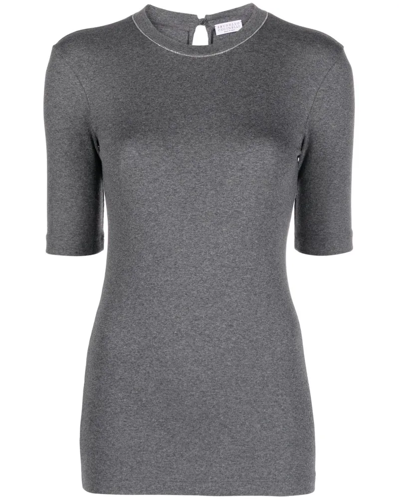 Brunello Cucinelli Klassisches T-Shirt - Grau Grau