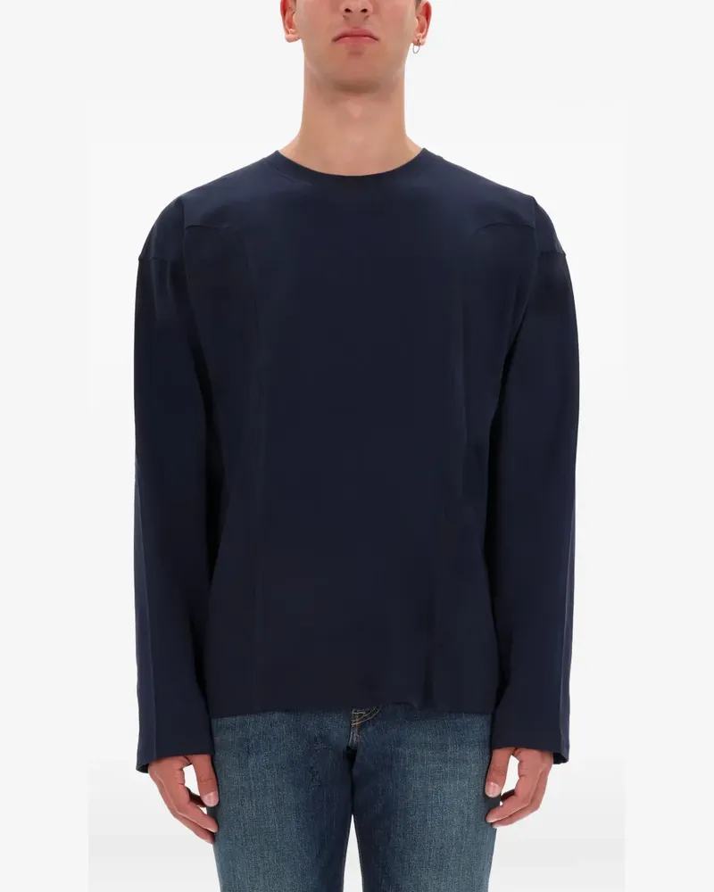 Diesel panelled long-sleeve T-shirt - Blau Blau