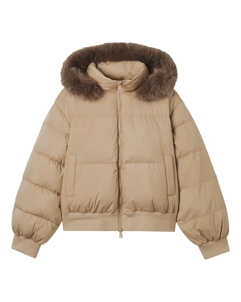 b+ab hooded puffer jacket - Nude Nude