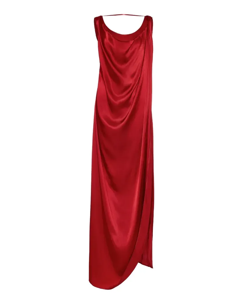 Maison Margiela draped satin maxi dress - Rot Rot
