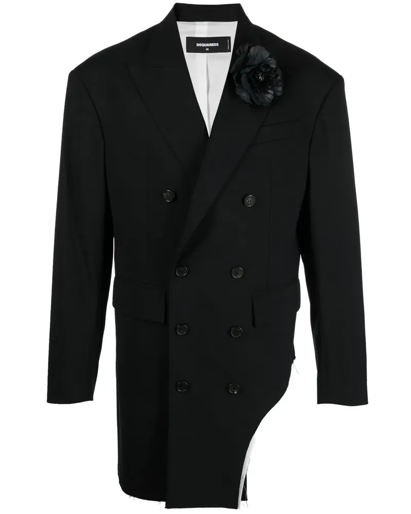Dsquared2 Doppelreihiges Sakko - Schwarz Schwarz