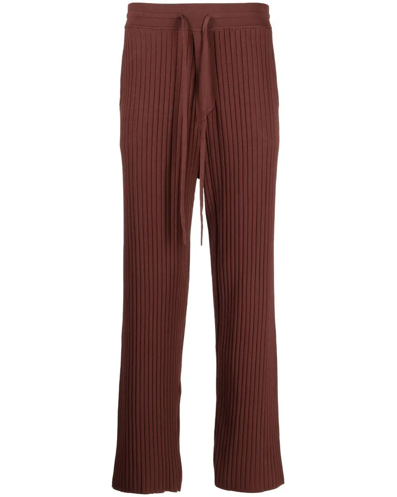 Nanushka Gerippte Straight-Leg-Hose - Braun Braun