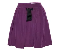 Falten-Minirock mit Seildetail - Violett