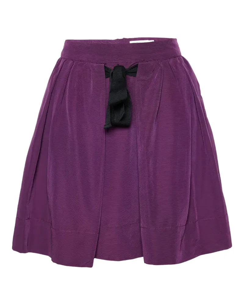 See by Chloé pleated tie-detail mini skirt - Violett Violett