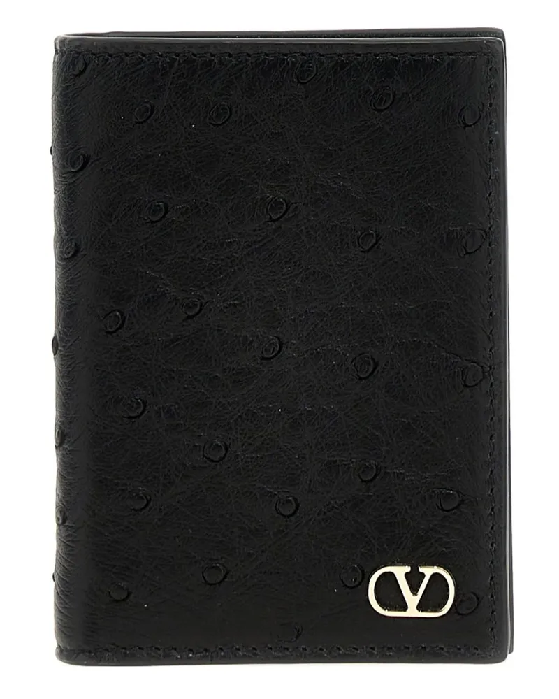 Valentino Garavani Kartenetui mit VLogo - Schwarz Schwarz