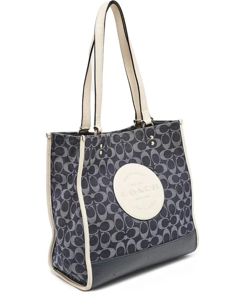 Coach 2000s Dempsey Tote Bag mit ikonischem Print - Blau Blau