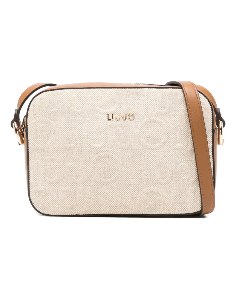 Liu Jo medium Manhattan logo-embossed cross-body bag - Nude Nude