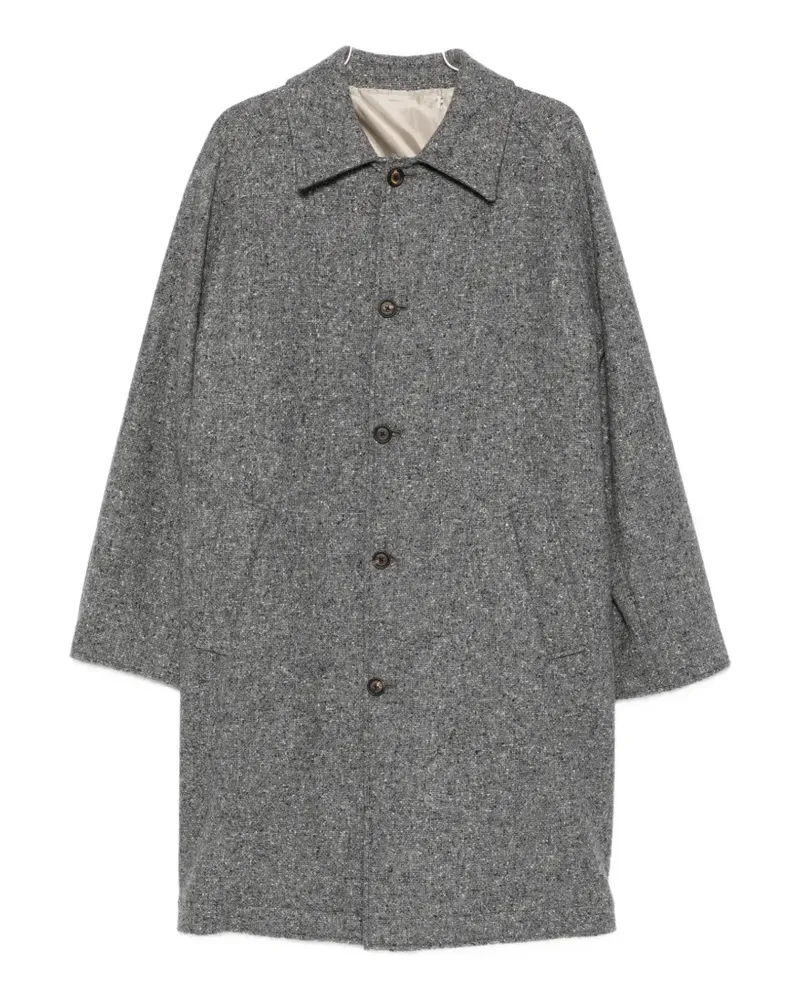 Eleventy button-fastening wool-blend coat - Grau Grau