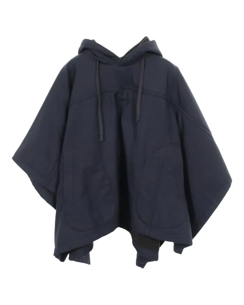 Comme des Garçons 2010s Poncho mit Kapuze - Blau Blau
