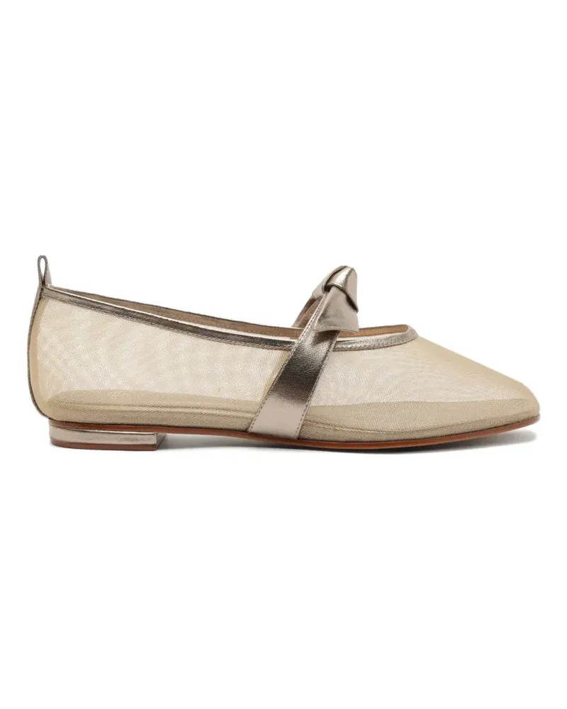 Alexandre Birman Clarita mesh ballet flats - Gold Gold