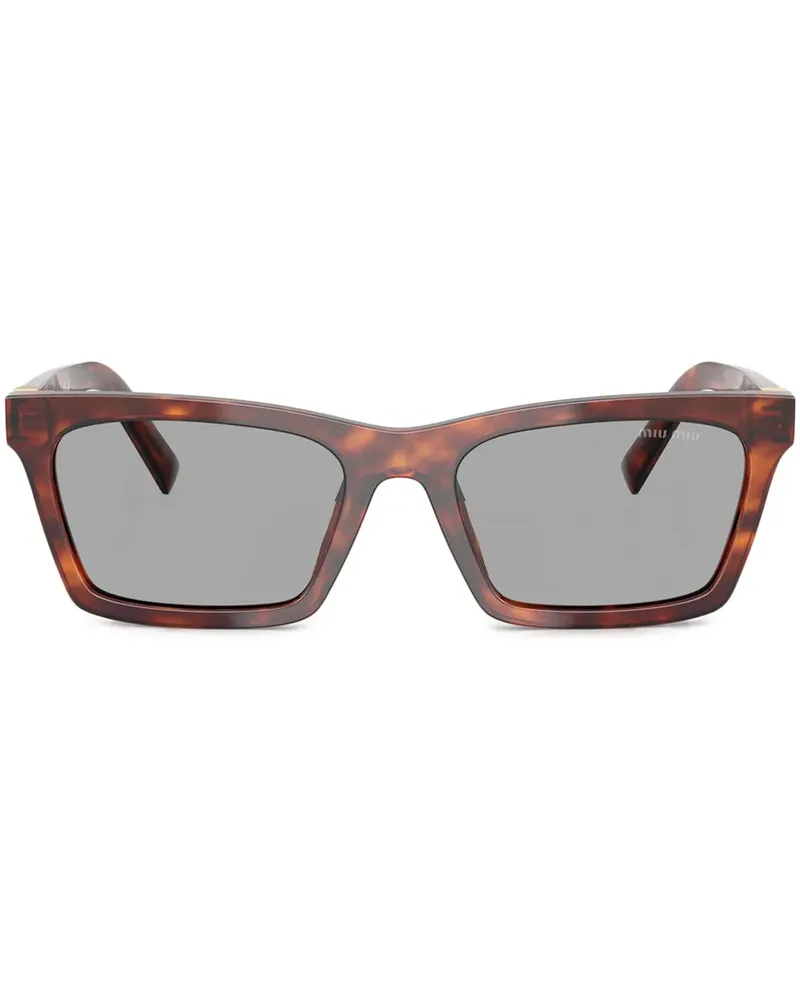 Miu Miu Sonnenbrille mit eckigem Gestell - Braun Braun