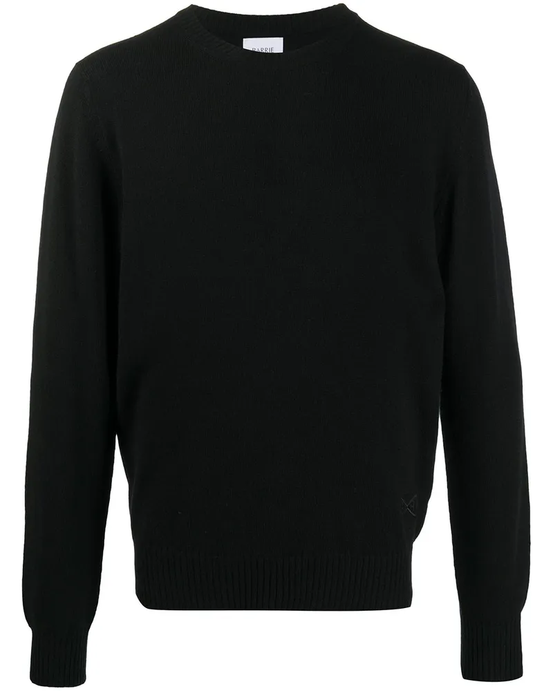 Barrie Kaschmirpullover mit Logo Schwarz