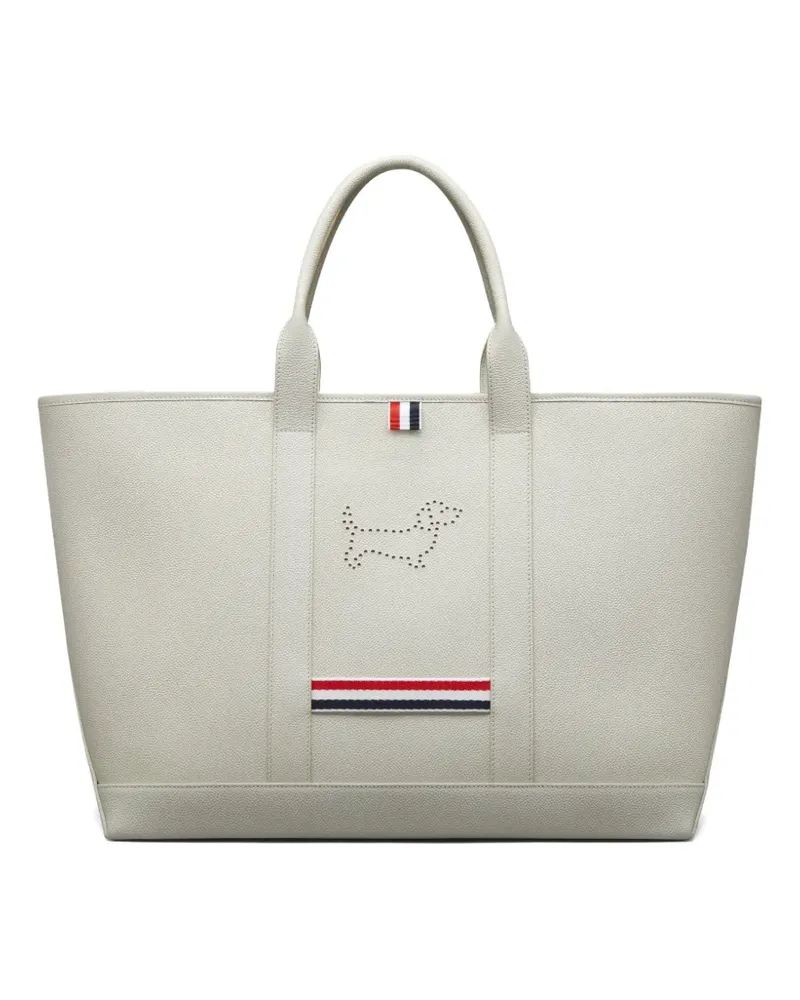 Thom Browne Tote Bag mit Hector-Motiv - Weiß Weiß