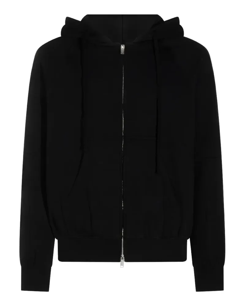 THOM KROM zip-up drawstring hoodie - Schwarz Schwarz