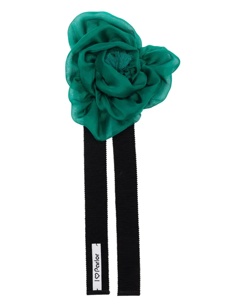 Parlor Choker mit Rosenform - Grün Grün