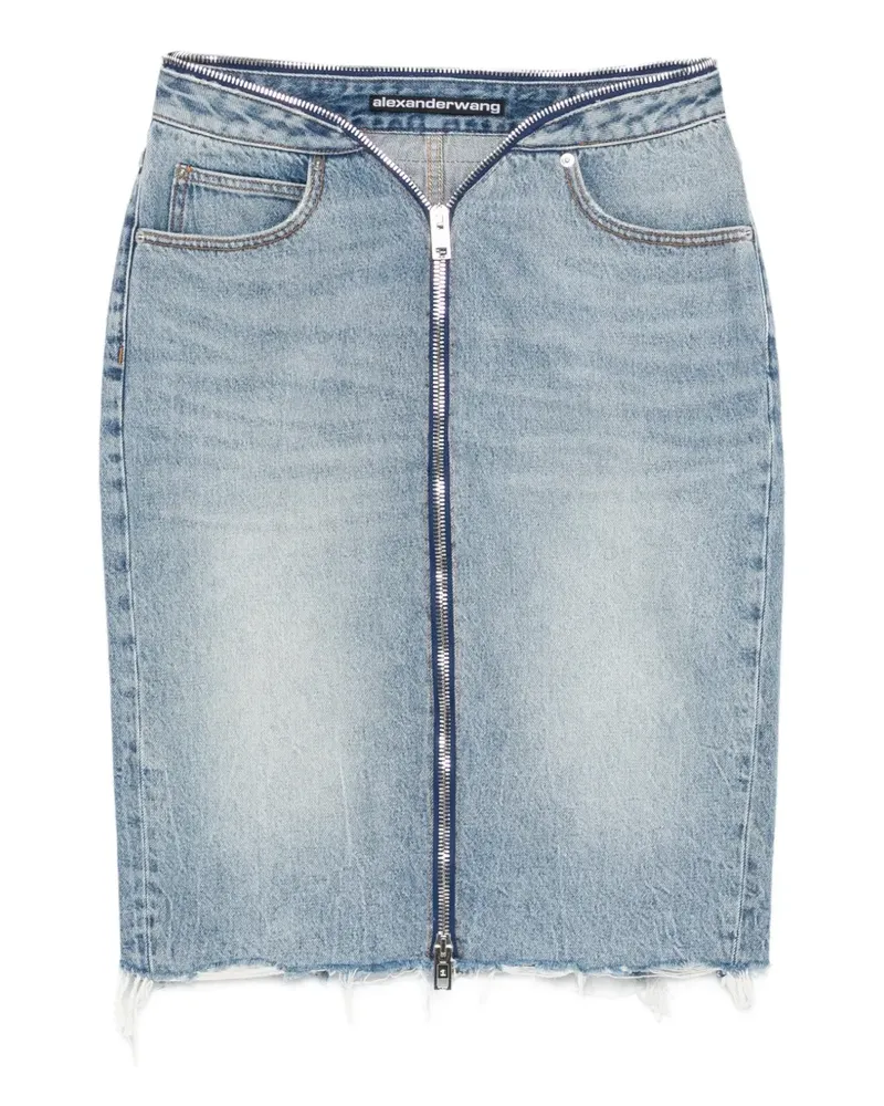 Alexander Wang Rock mit offenem Saum - Blau Blau