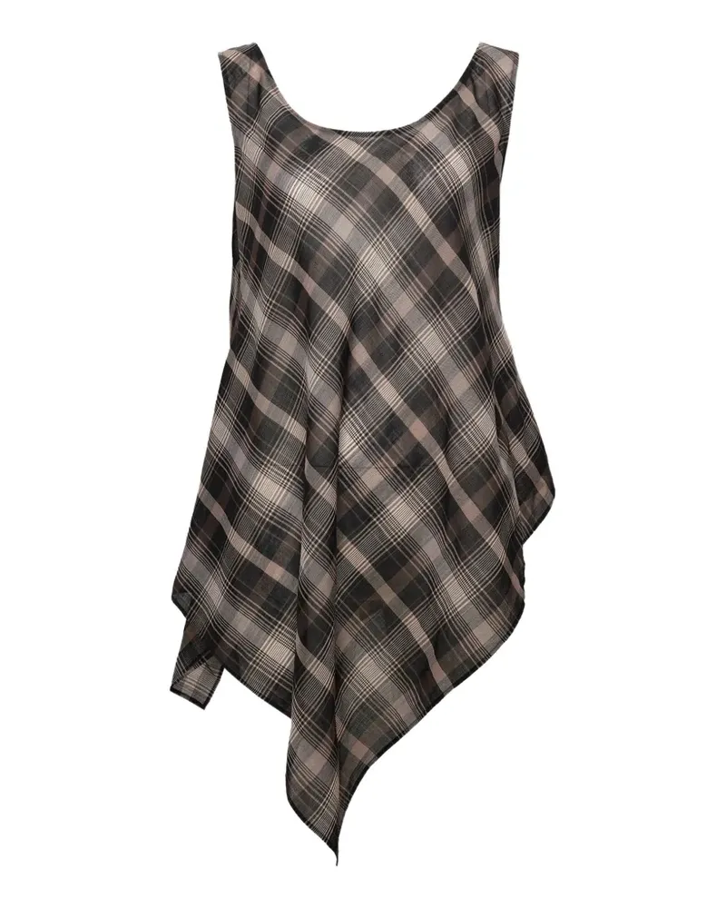 Yohji Yamamoto asymmetric tank top - Schwarz Schwarz