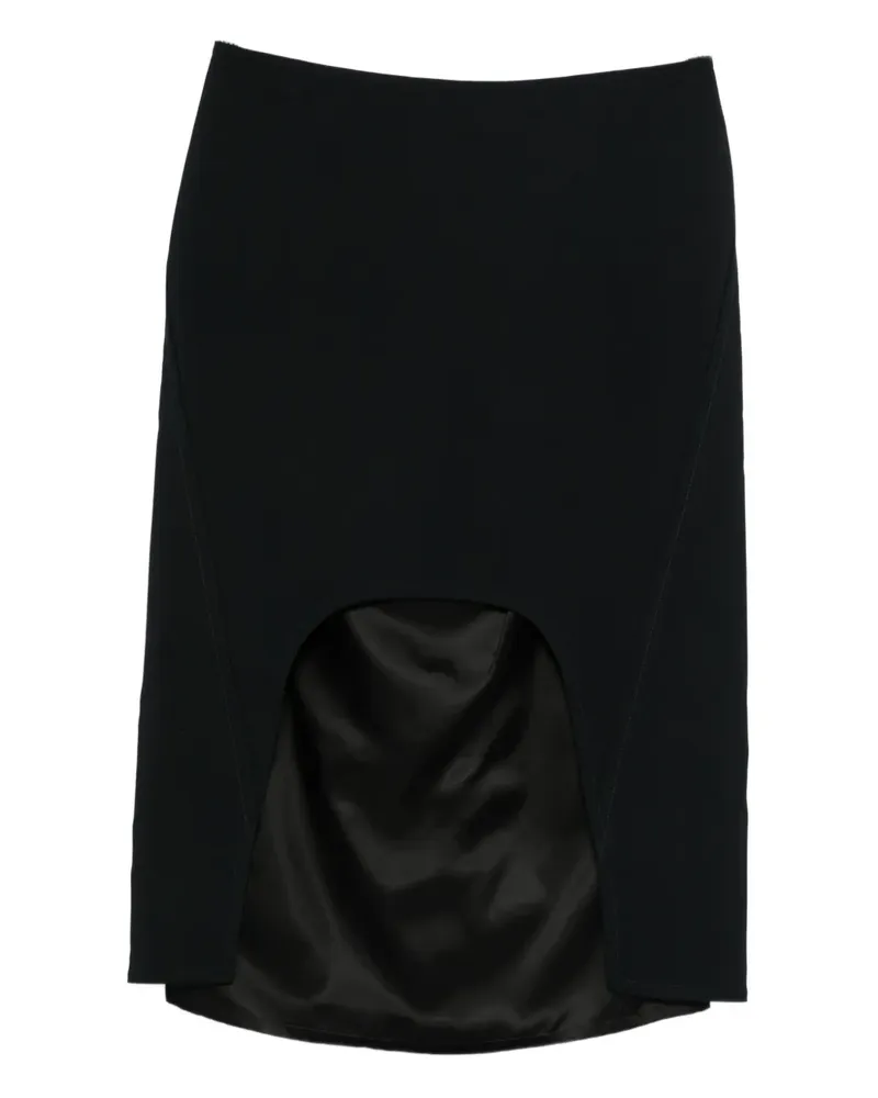 PLAN C cut-out midi skirt - Blau Blau