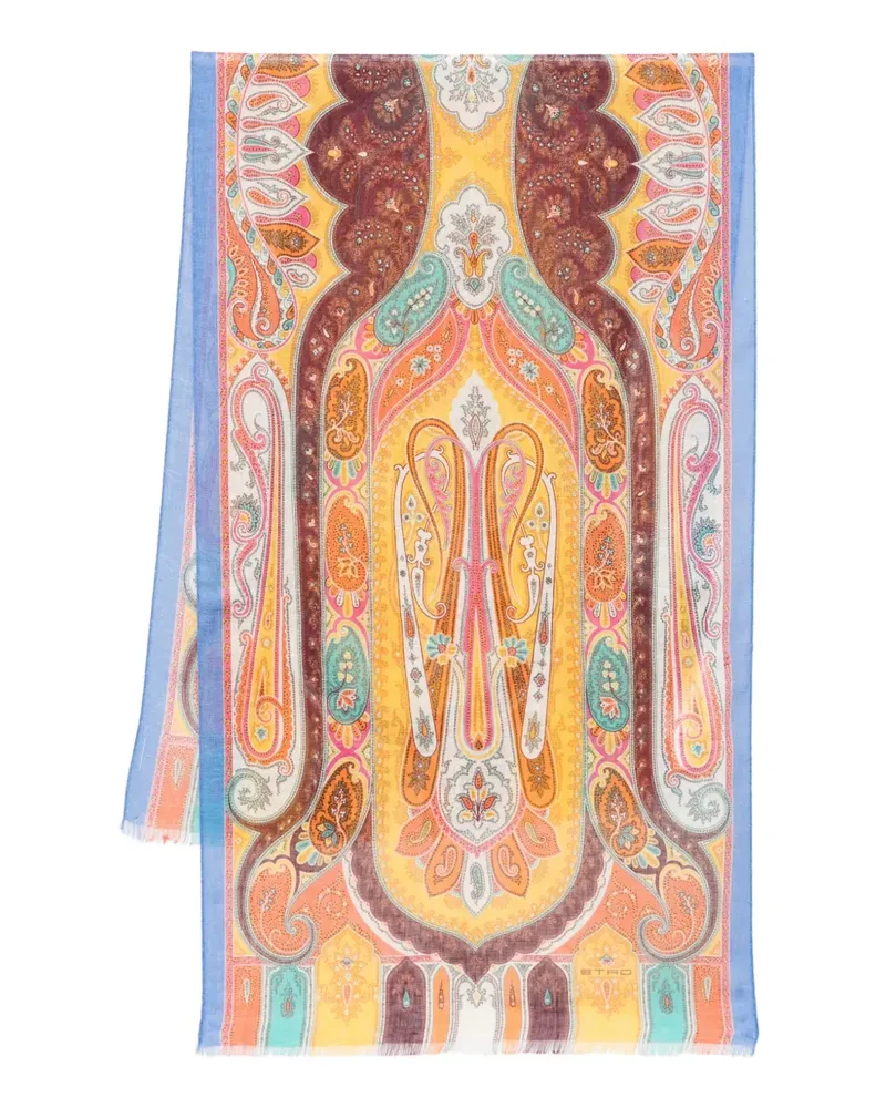 Etro Schal mit Muster - Gelb Gelb