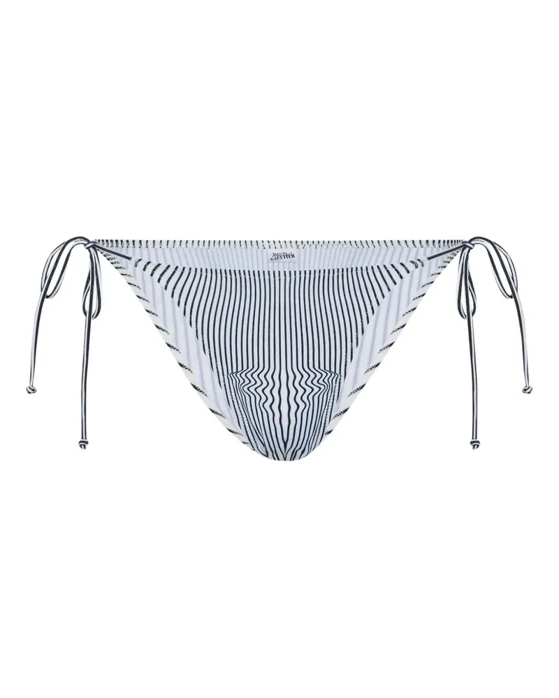 Jean Paul Gaultier Bikinihöschen mit Nadelstreifen - Weiß Weiß