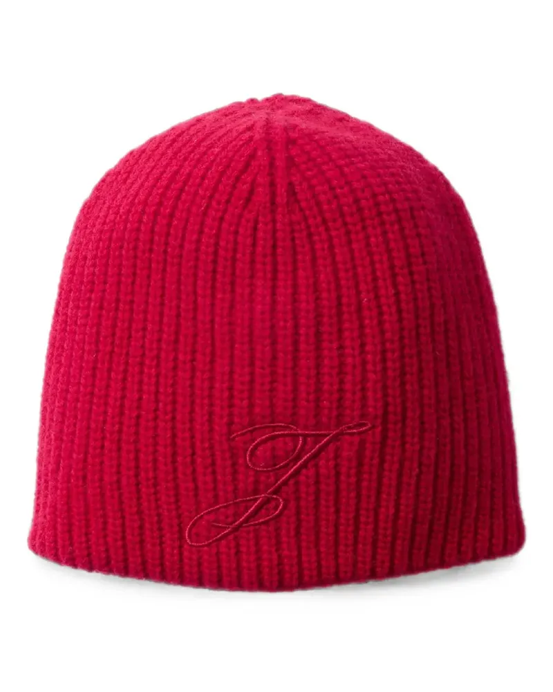 Jacquemus Gerippte Espiral Beanie - Rot Rot